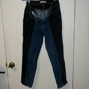 pacsun split two tone ultra high rise slim jean 26